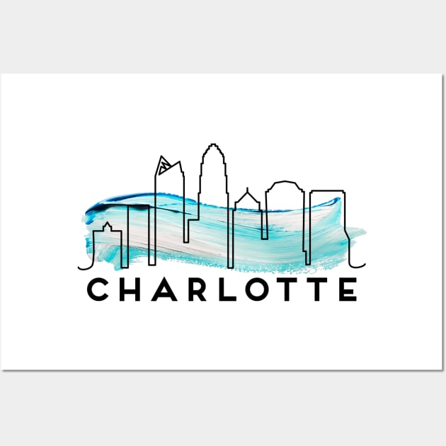 Charlotte, North Carolina Wall Art by howdysparrow